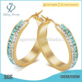 Hot sale thai earrings green stone silver crystal jewelry